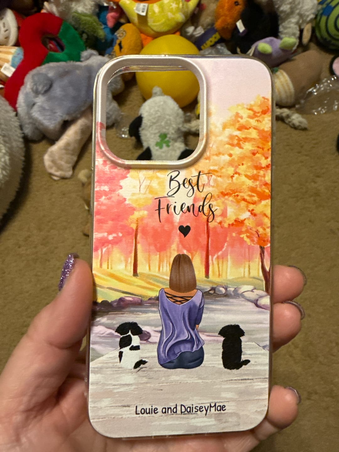 Customer photo review of Together with my pet - Personalized Phone Case