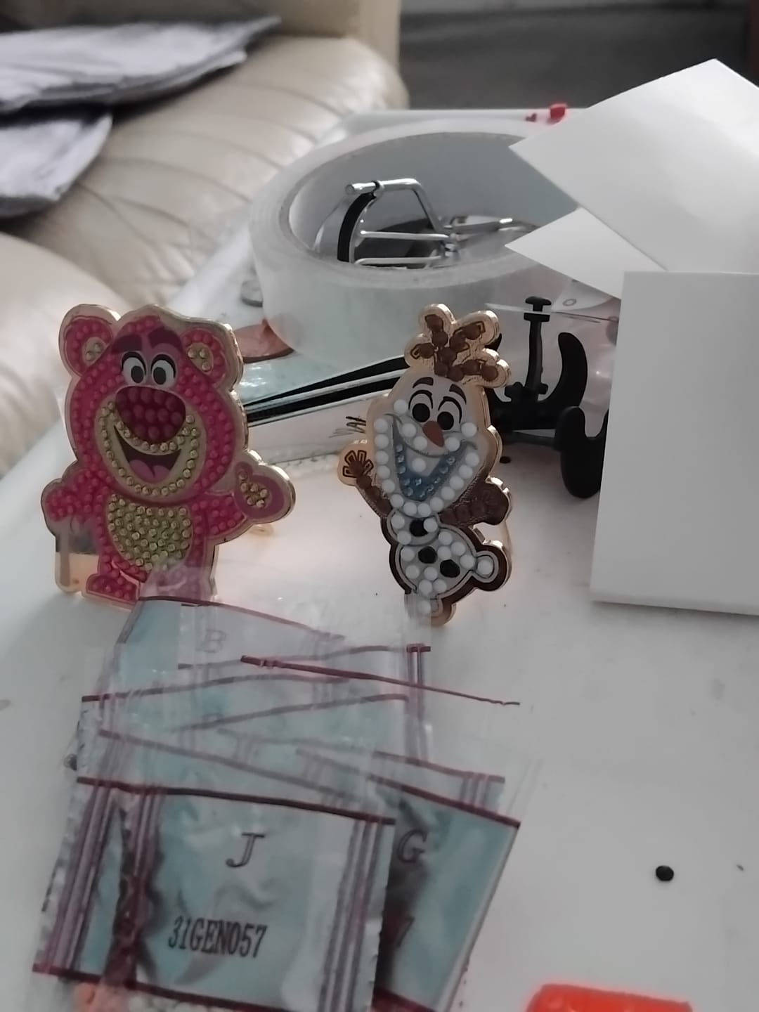 Customer photo review of Disney Crystal Art Pin Badge - Blind Bag