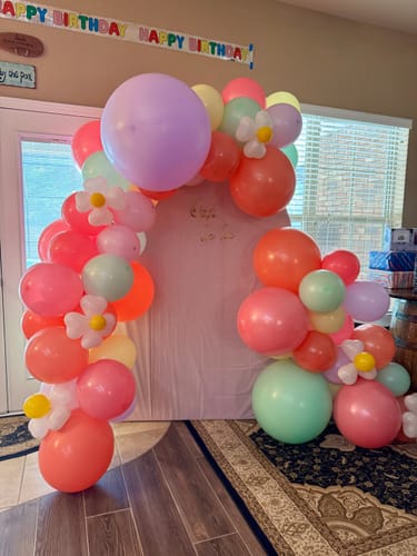 Customer photo review of Flower Child Balloon Garland Kit