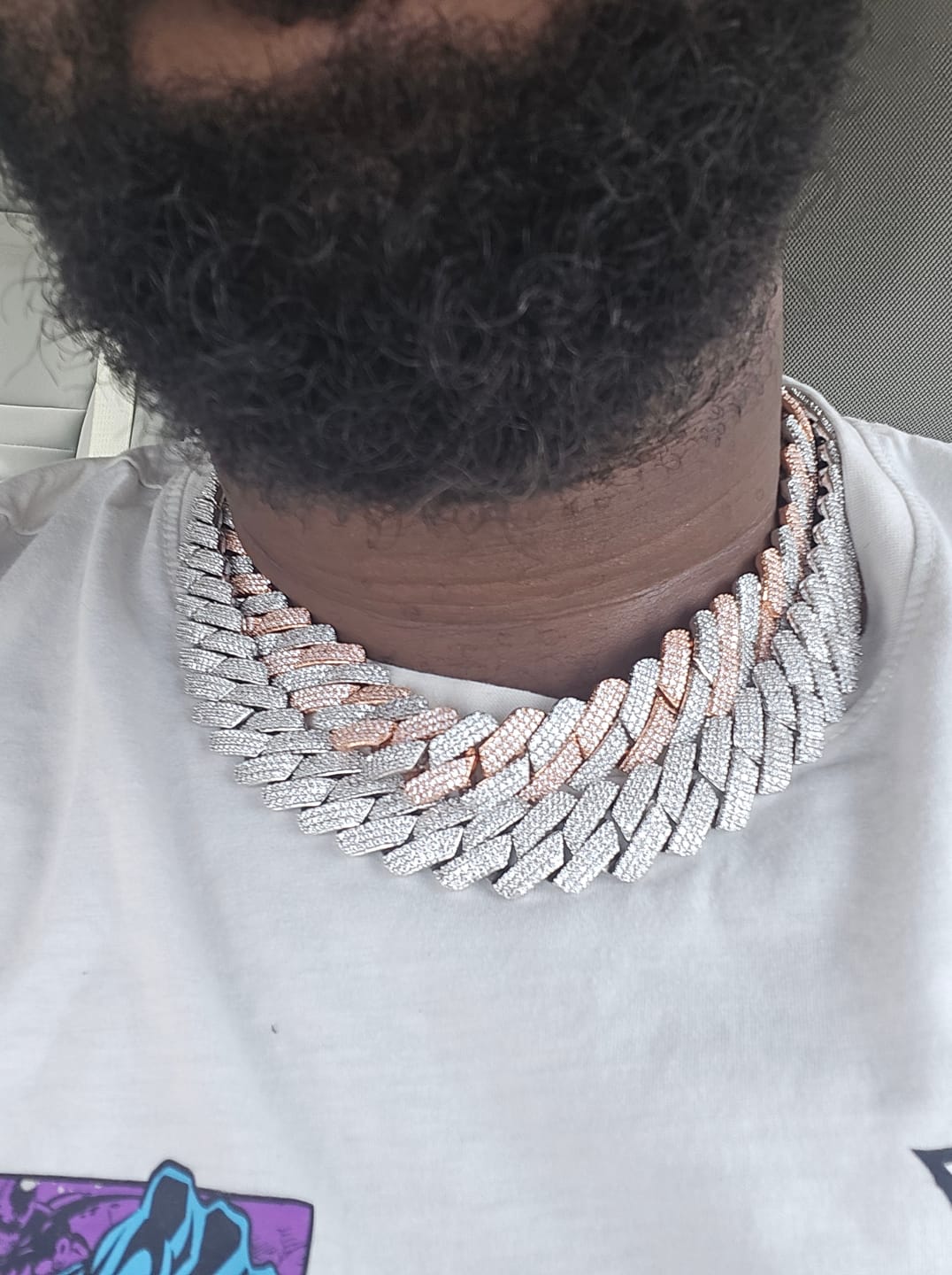 Customer photo review of 20mm Monaco Chain - Two Tone