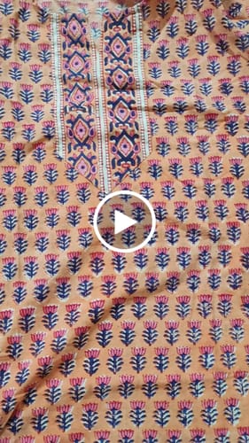 Customer video review of "Kesar" Hand Block Printed Cotton kurta