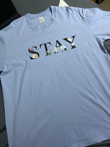 Customer photo review of Unisex Kpop Stay Printed Loose T-shirt