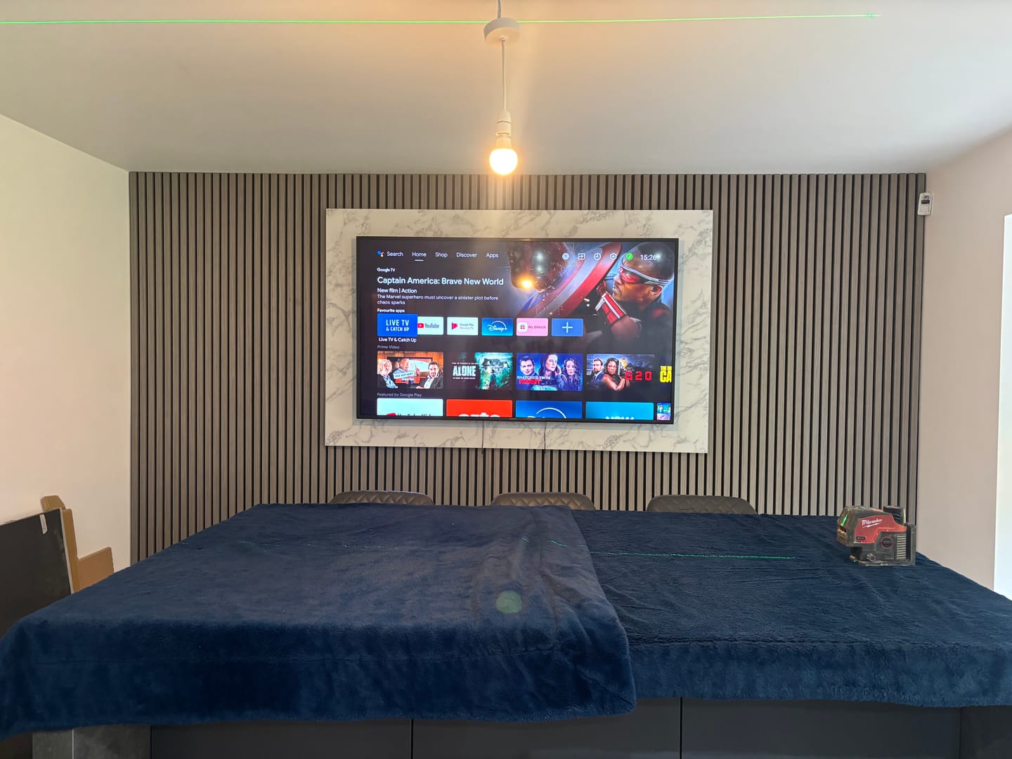 Customer photo review of Wooden Wall Panel | Grey Walnut | Premium 3-sided Wood Veneer