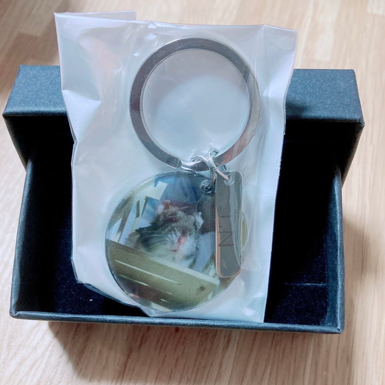 Customer photo review of 世界にひとつだけ♪好きな写真で作るオリジナルキーホルダー（文字入れ無料）