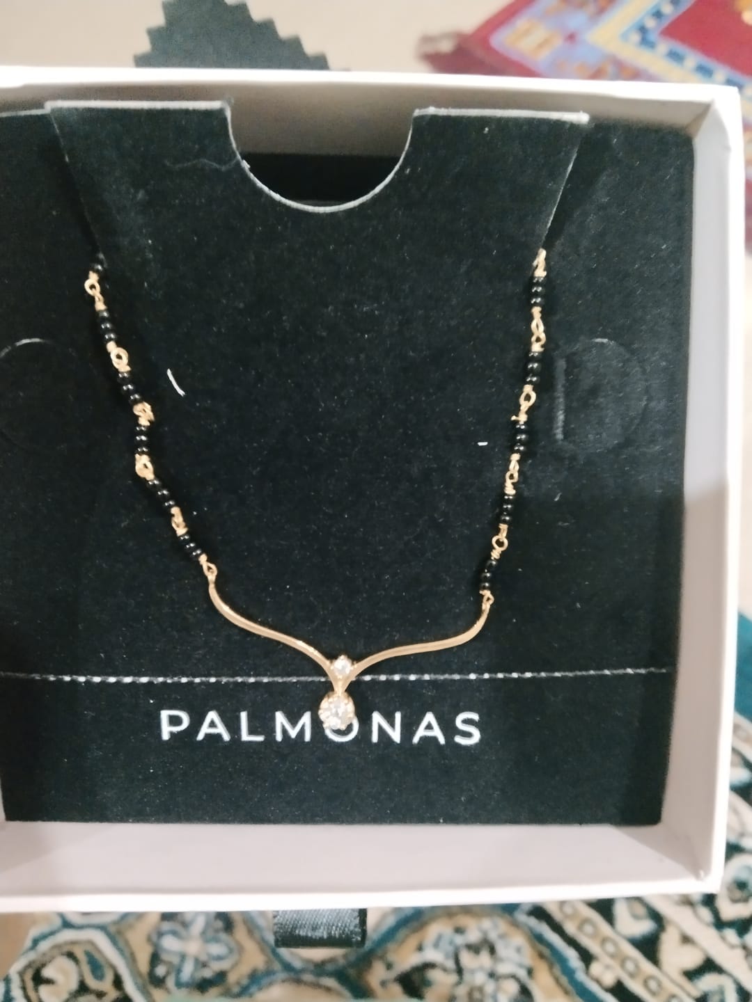 Customer photo review of Niyati Diamond Mangalsutra | BIS Hallmarked | 18k Gold Vermeil