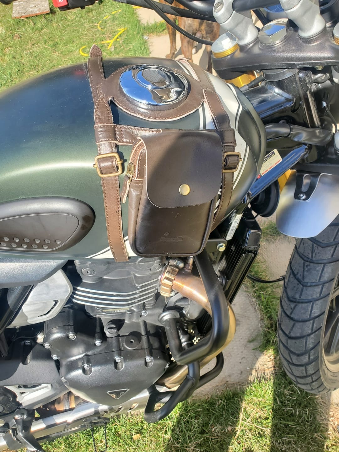Customer photo review of tank strap right side fuel inlet