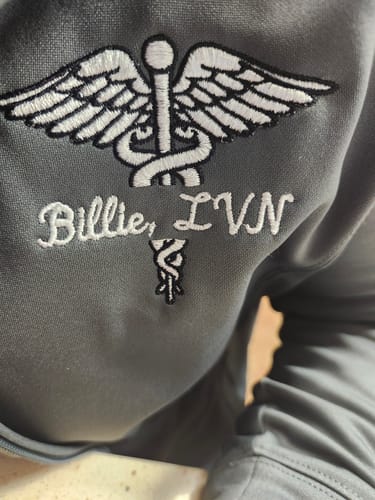 Customer photo review of Personalized 100% Poly Ladies Sport-Wick®  Full-Zip