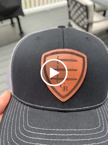 Customer video review of Custom Leather Patch Trucker Hat - Richardson 112