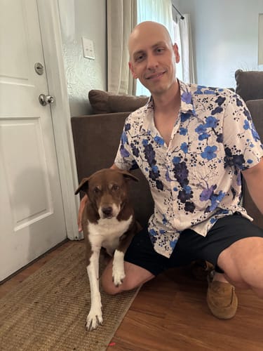 Customer photo review of Men's Retro Blue Blossom Summer Holiday Short Sleeve Shirt