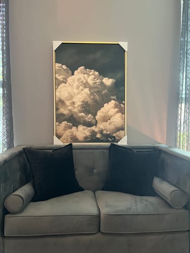 Customer photo review of Vintage Billowing Clouds Print