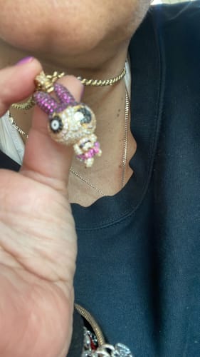 Customer photo review of 14K PP BOMBON Pendant (1.8” Inches) JTJ™