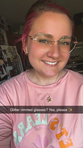 Customer photo review of Aria Eyeglasses