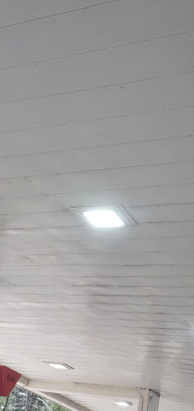 Customer photo review of LED Canopy Light - 180W - Gas Station Canopy - JBox - 5700K - (UL + DLC Listed)
