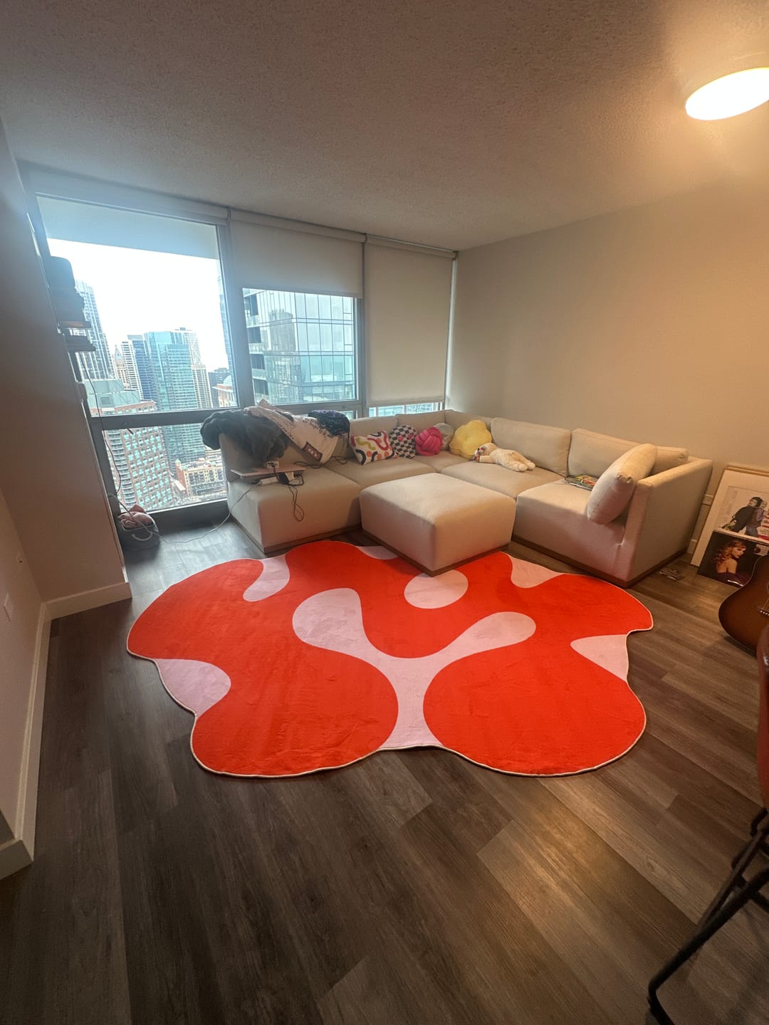 Customer photo review of Irregular Orange Moss Design Rug by Johann Banta