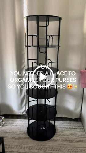 Customer video review of Flycity 3-5 Tier Rotating Bookshelf with 360° Display & Partition Storage