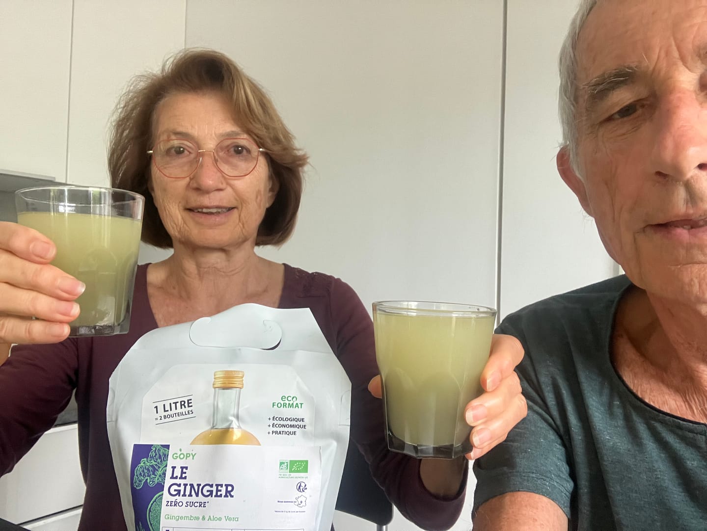Customer photo review of Le Ginger Zéro Sucre Aloe Pouch 1 litre