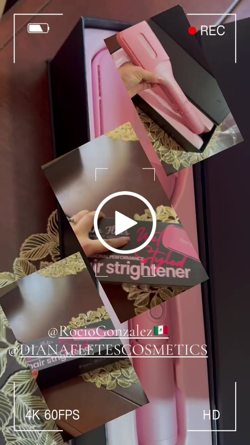 Customer video review of Plancha 2 En 1 Diana Fletes Para Cabello Húmedo y Seco TiTanium Galvanizado
