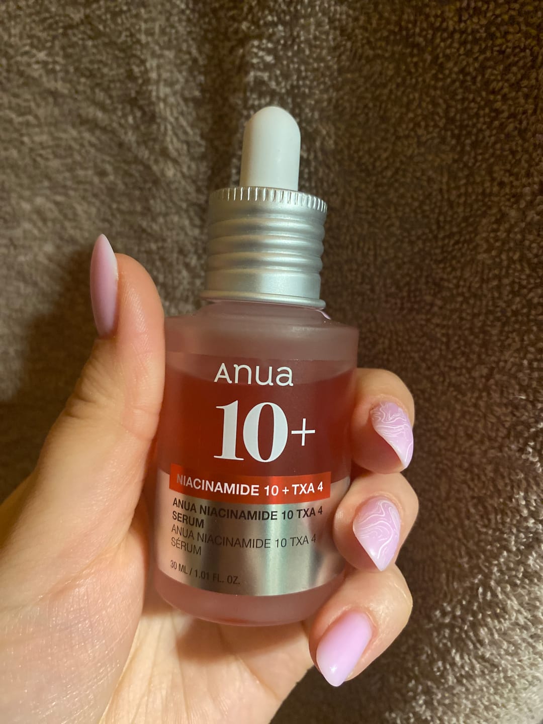 Customer photo review of Balinošs serums ar traneksāmskābi Anua Niacinamide 10% + TXA 4% Serum