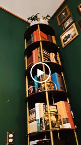 Customer video review of Flycity 3-5 Tier Rotating Bookshelf With 360° Spinning Display
