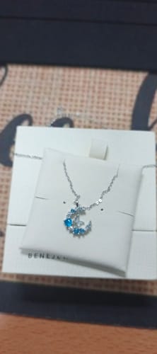 Customer photo review of Luna Crescent Necklace