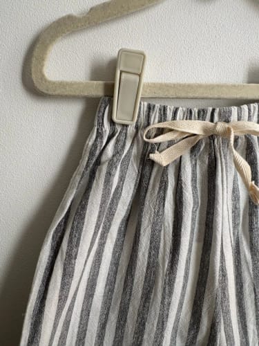 Customer photo review of Drawstring Striped Pants