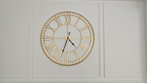 Customer photo review of 48" Gold Roman Numeral Wall Clock