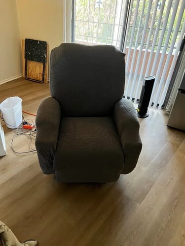 Customer photo review of Jacquard Large Leaf Split Recliner Chair Cover 4/6/8 Pieces