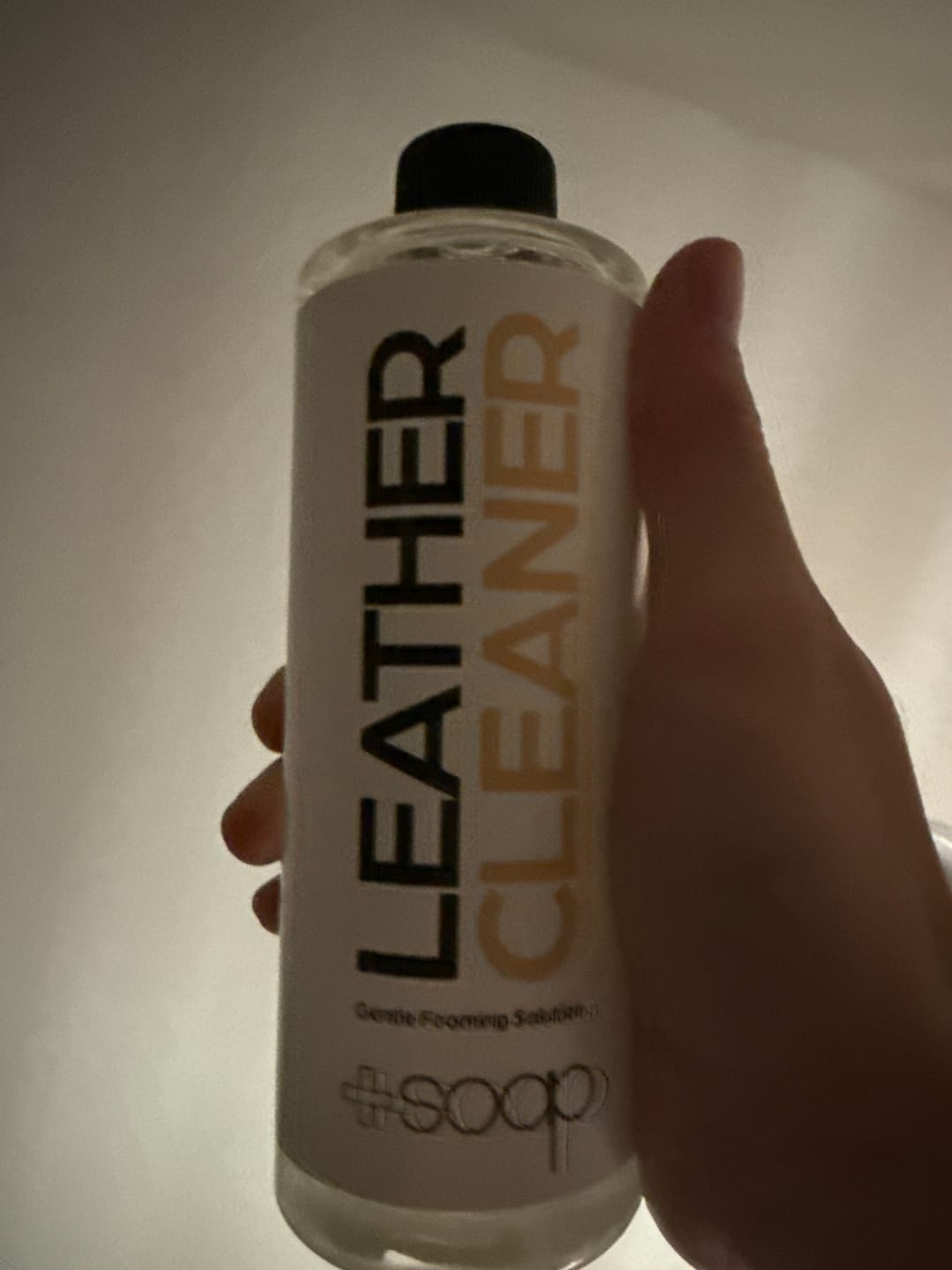 Customer photo review of +Soap Leather Cleaner