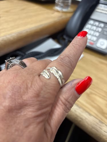 Customer photo review of Feather From An Angel Ring