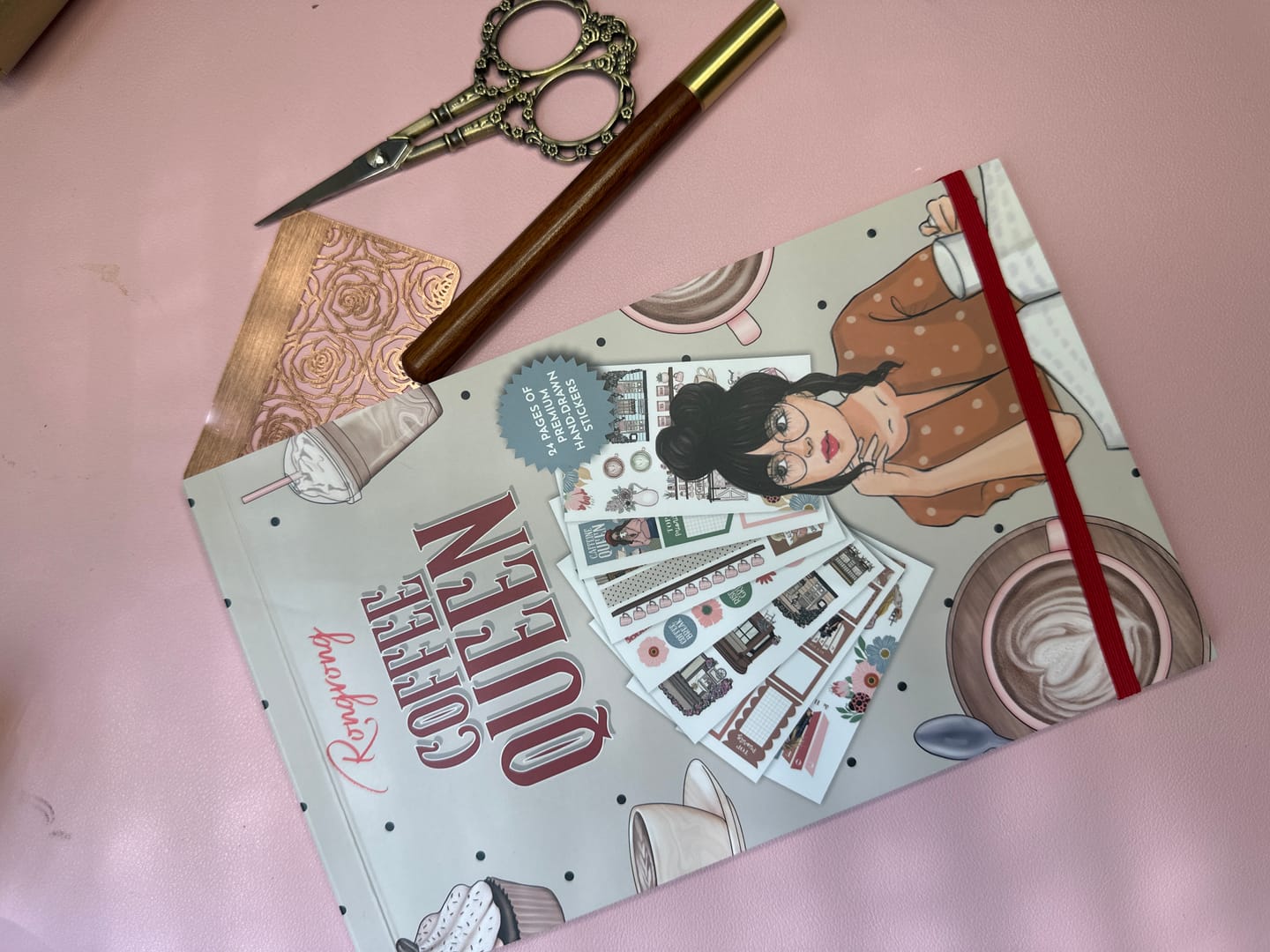 Customer photo review of Coffee Queen Planner Sticker Book