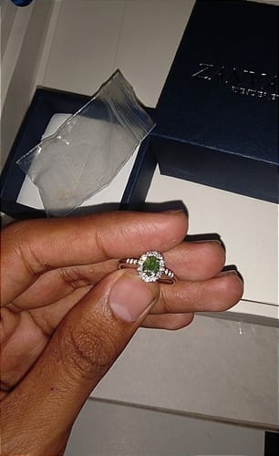 Customer photo review of EMERALD STONE OF NATURE RING
