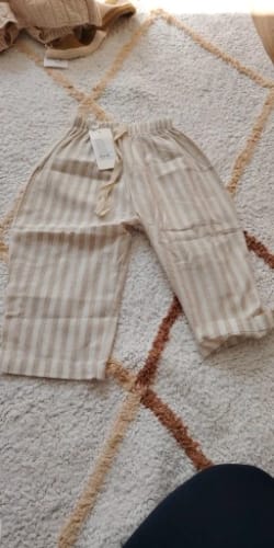 Customer photo review of Drawstring Striped Pants