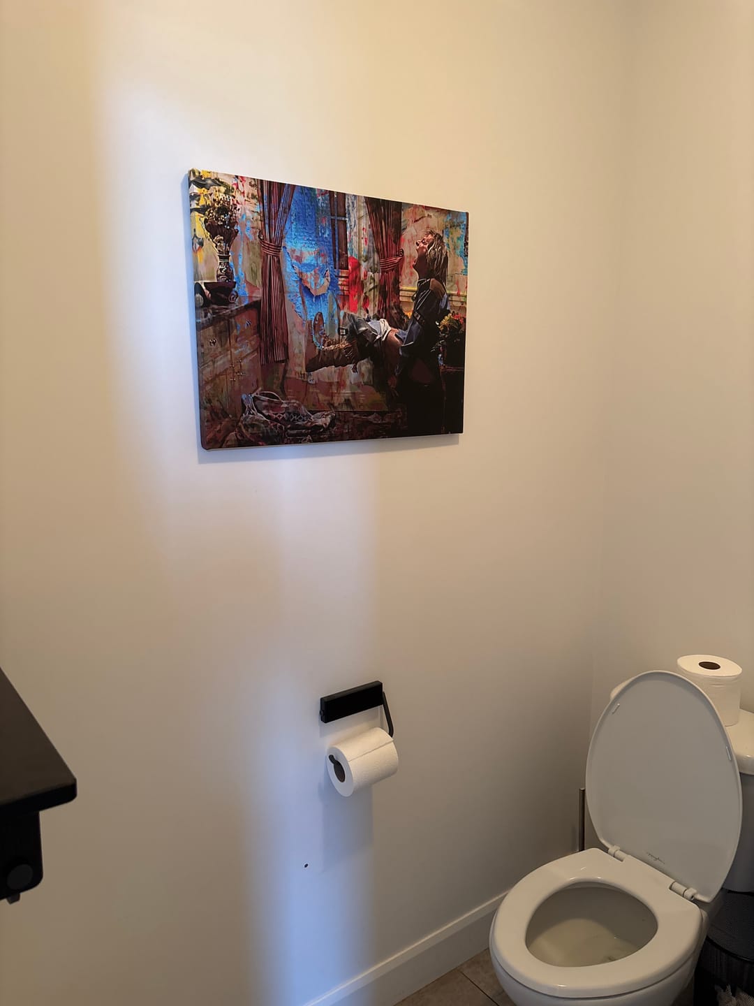 Customer photo review of Dumb & Dumber Bathroom Decor Wall Art