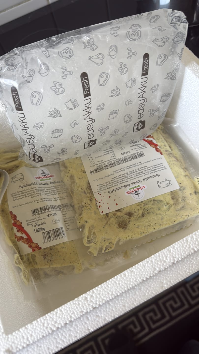 Customer photo review of Schweine-Schaschlik Knoblauch-Pfeffer – würzig & traditionell | mySchaschlik