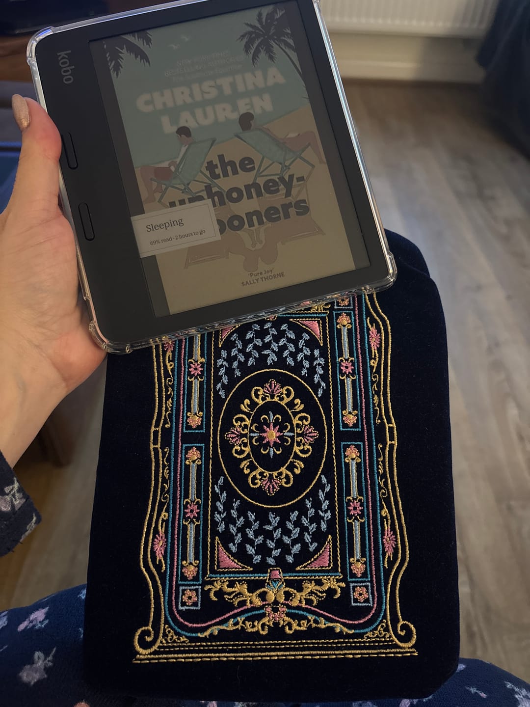 Customer photo review of Literati E-Reader Sleeve - Royal Blue