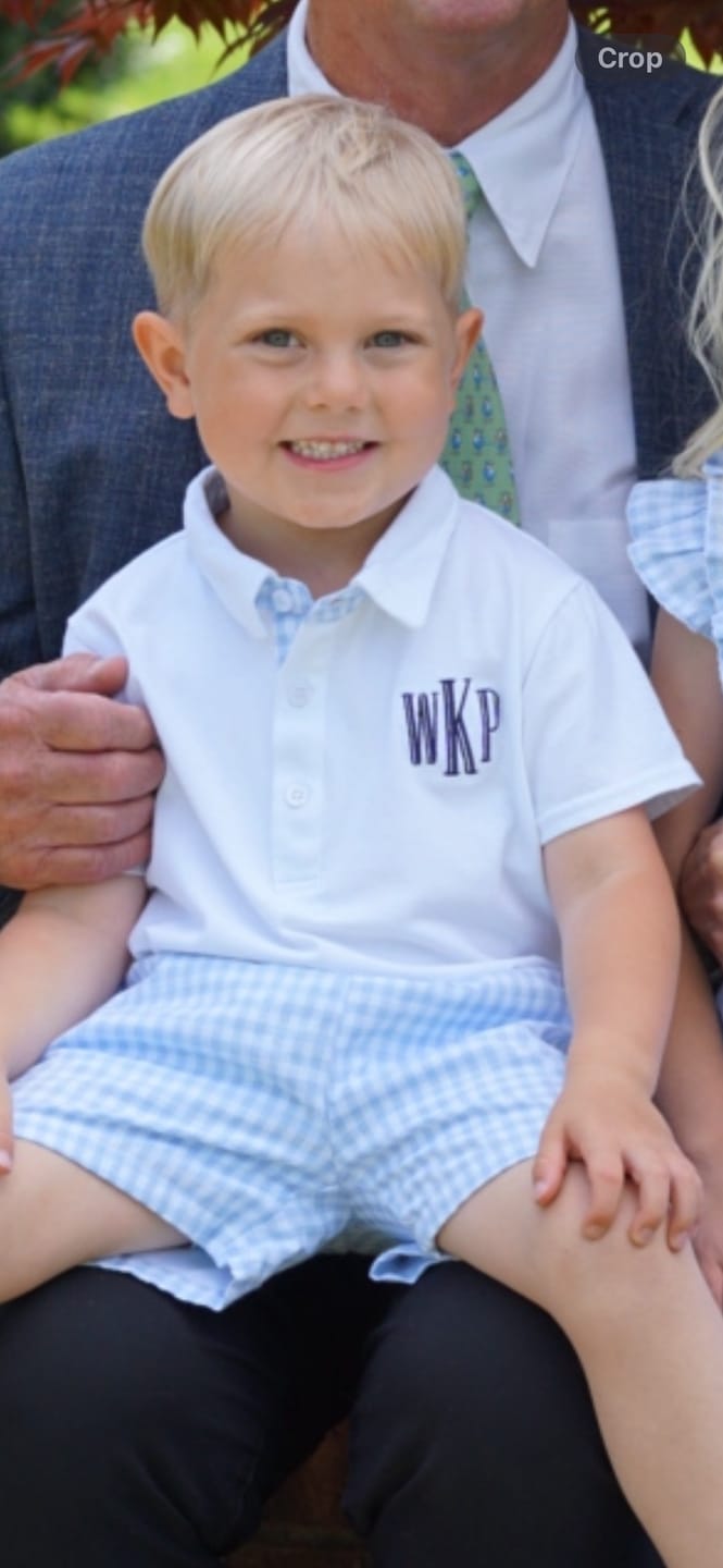 Customer photo review of Pastel Blue Gingham Polo Short Set
