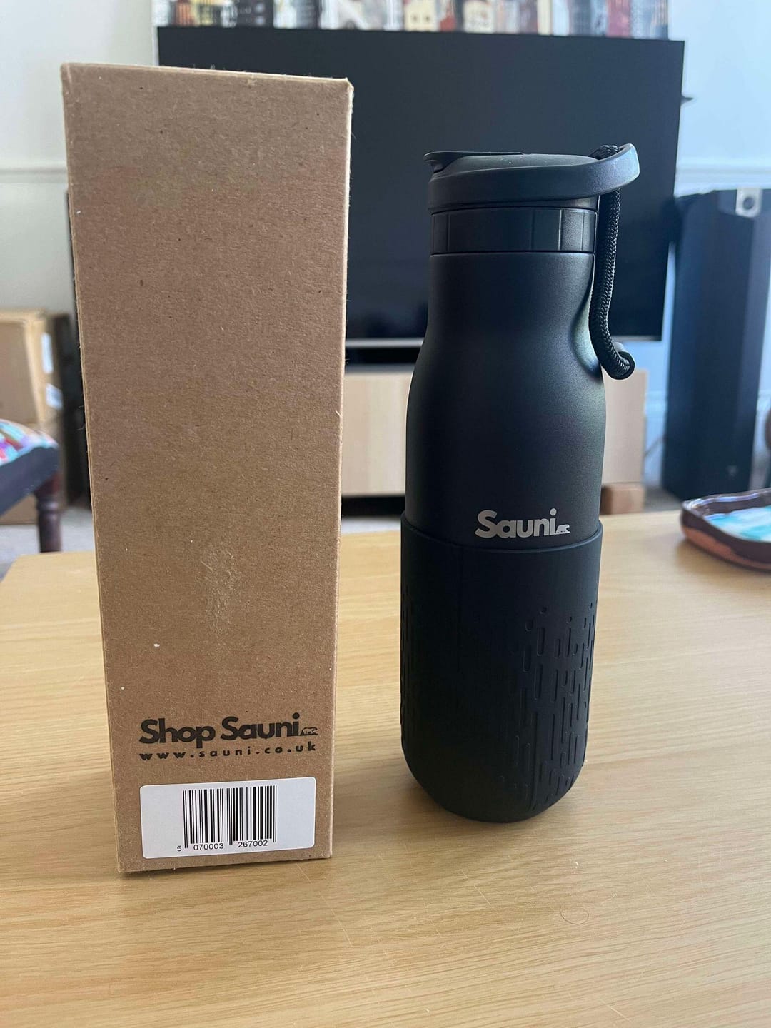 Customer photo review of Sauni Insulated Sauna Water Bottle - Stainless Steel, 500 mL (17.6 OZ) - Black