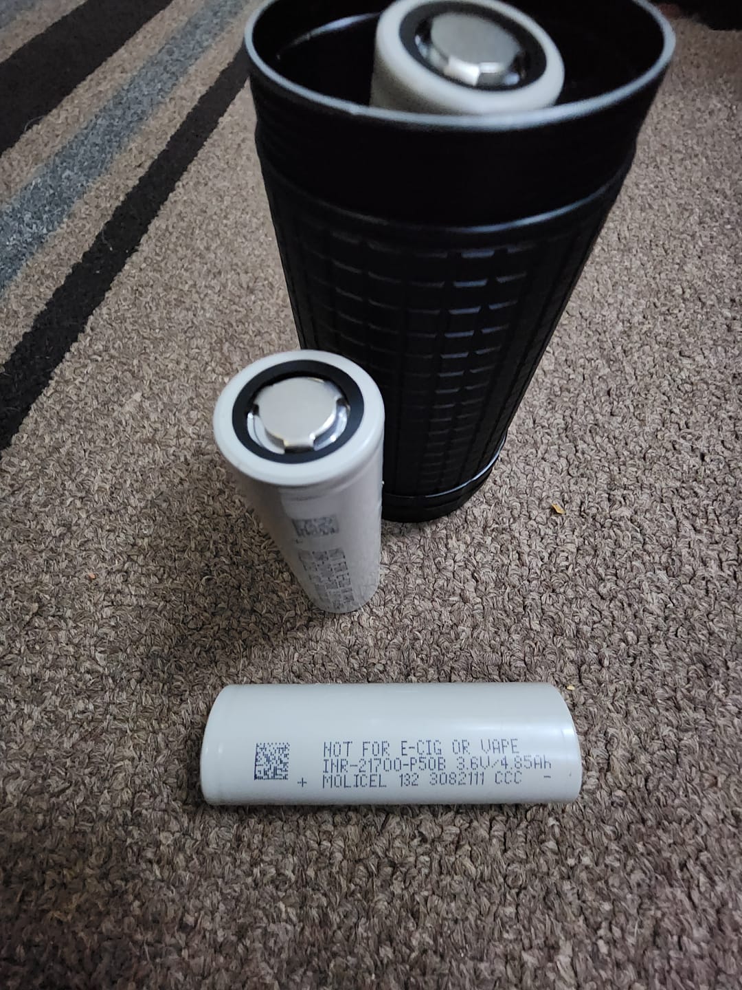 Customer photo review of Molicel P50B 21700 5000mAh 60A Battery