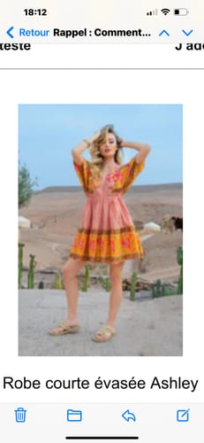 Customer photo review of Robe courte évasée Ashley