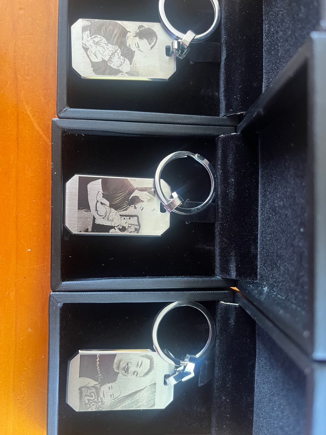 Customer photo review of NZ Made Personalised Custom Photo & Text Keychain