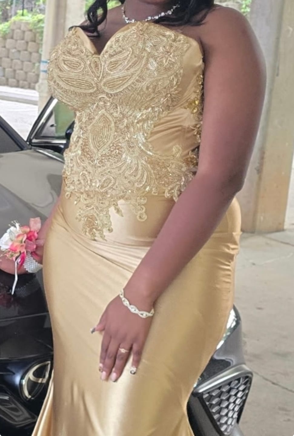 Customer photo review of Shiny Nylon Spandex