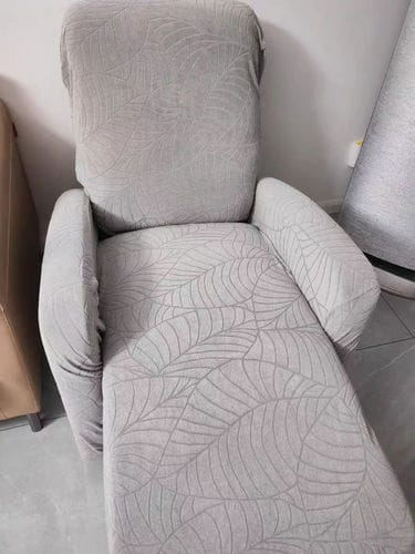 Customer photo review of Jacquard Large Leaf Split Recliner Chair Cover 4/6/8 Pieces