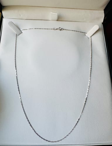 Customer photo review of Collar Mini Eslabones Oro Blanco Oro 14k