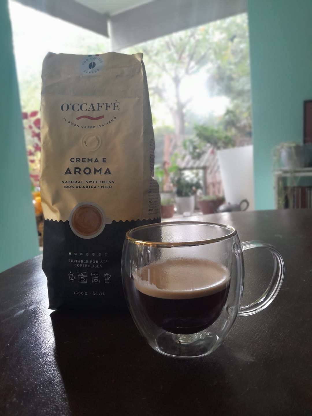 Customer photo review of Occaffe Grano Crema E Aroma 100% Arabica 1kg