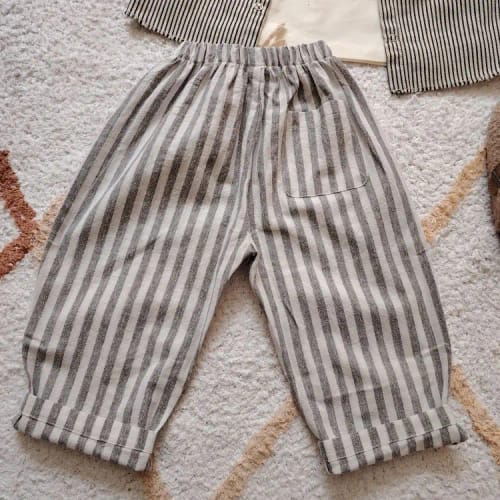 Customer photo review of Drawstring Striped Pants