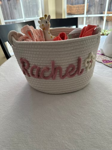 Customer photo review of Baby Knits™ Personalized Knitted Basket