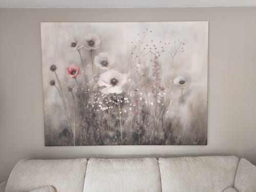 Customer photo review of Leinwandbild | Zarte Wildblumen in Pastelltönen | Querformat