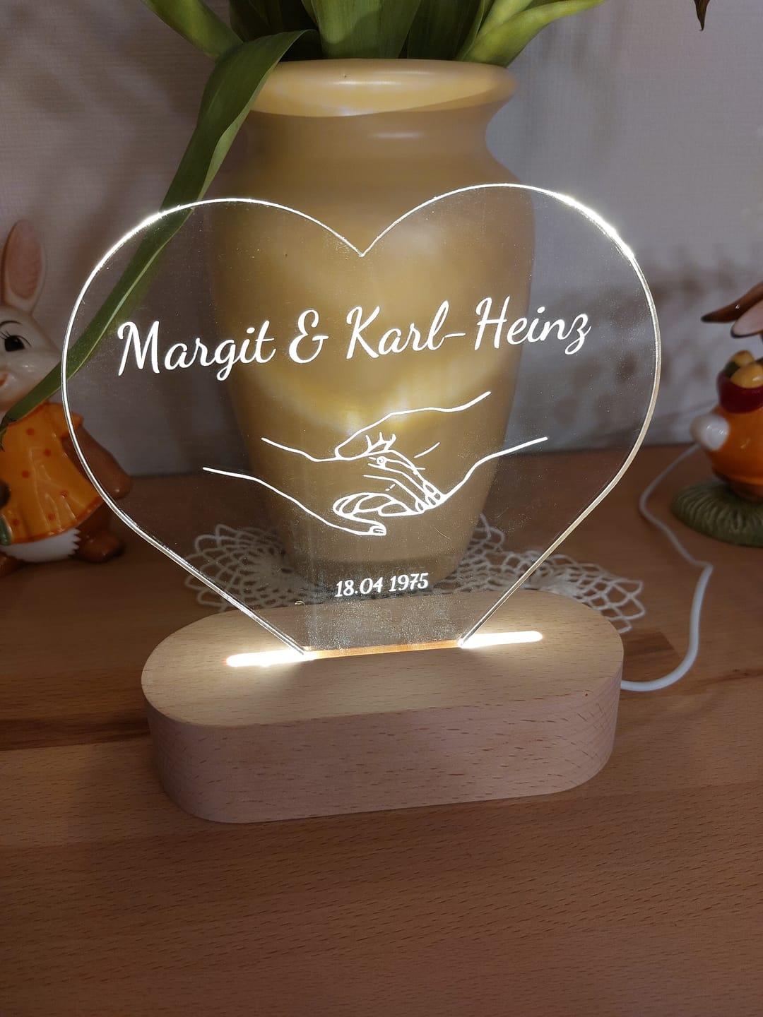 Customer photo review of Euer Liebeslicht zu Jahrestag/Hochzeit mit Datum
