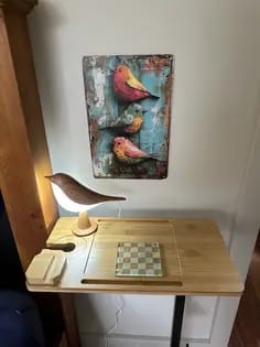 Customer photo review of WOODEN BIRD NIGHT LAMP