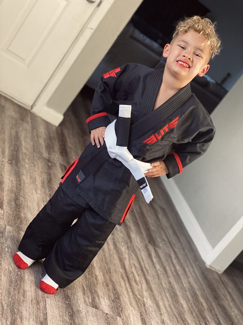 Customer photo review of Core Black Brazilian Jiu Jitsu Kids BJJ Gi